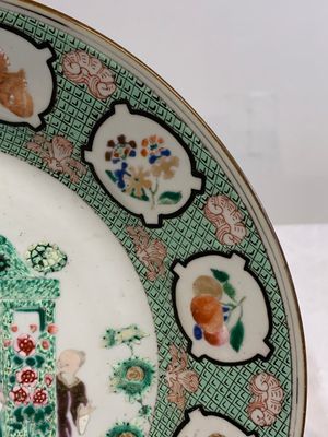 A Chinese famille rose 'arbor' plate after Cornelis Pronk, Qianlong — photo 8