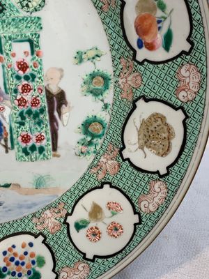 A Chinese famille rose 'arbor' plate after Cornelis Pronk, Qianlong — photo 9