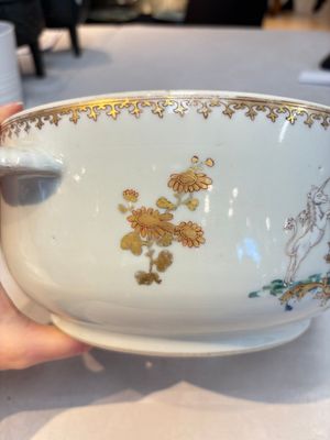 A Chinese famille rose armorial tureen and cover with the arms of van Beeftingh for the Dutch market, Qianlong — photo 16