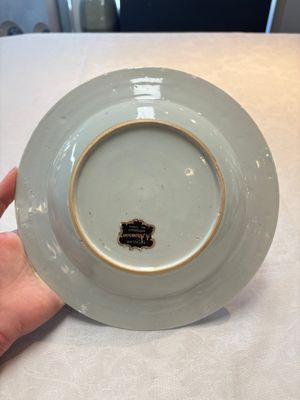 A Chinese famille rose bianco-sopra-bianco 'Peter The Great in Zaandam' plate, Qianlong — photo 8