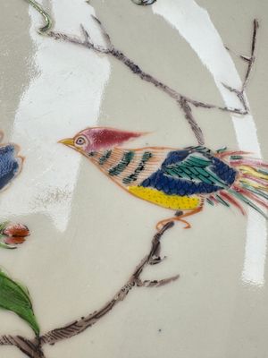 A Chinese famille rose 'Birds among Blossoming Branches' dish, Yongzheng — 照片 8
