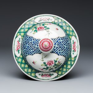 A Chinese famille rose 'Birds among Blossoming Branches' vase and cover — photo 8