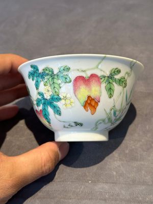 A Chinese famille rose 'bitter melon' bowl, Jiaqing mark, Republic — photo 1