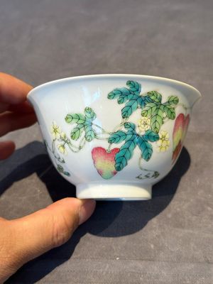 A Chinese famille rose 'bitter melon' bowl, Jiaqing mark, Republic — photo 2