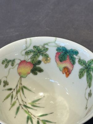 A Chinese famille rose 'bitter melon' bowl, Jiaqing mark, Republic — photo 7