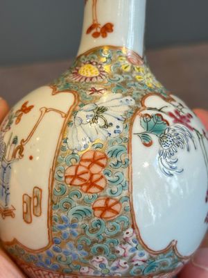 A Chinese famille rose bottle vase, Ju Ren Tang 居仁堂製 mark, Republic — 照片 15