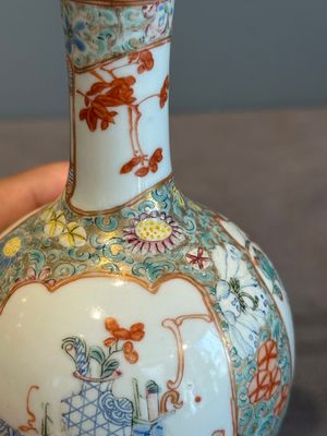 A Chinese famille rose bottle vase, Ju Ren Tang 居仁堂製 mark, Republic — 照片 7