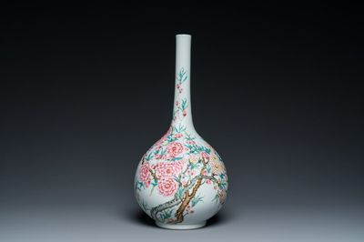 A Chinese famille rose bottle vase, Yongzheng mark, Republic