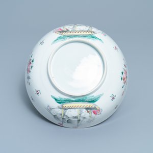 A Chinese famille rose bowl with British merchant navy ships, Qianlong — 照片 7
