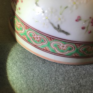 A Chinese famille rose bowl with floral design, Shen De Tang Zhi mark, 19/20th C. — 照片 10