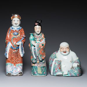A Chinese famille rose Buddha, a star god and an immortal, 19/20th C. — photo 2