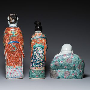 A Chinese famille rose Buddha, a star god and an immortal, 19/20th C. — photo 4