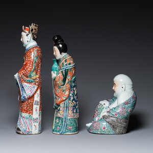 A Chinese famille rose Buddha, a star god and an immortal, 19/20th C. — photo 5