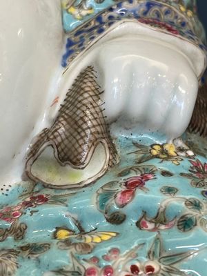 A Chinese famille rose Buddha, Xue Changsen 薛長森 mark,  Republic — 照片 5