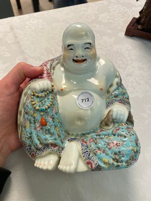 A Chinese famille rose Buddha, Xue Changsen 薛長森 mark,  Republic — 照片 8