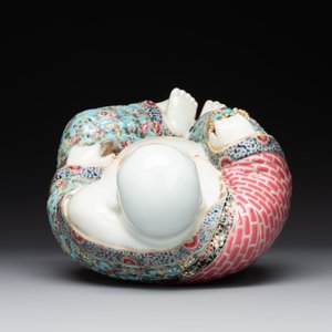 A Chinese famille rose Buddha, Xue Changsen 薛長森 mark,  Republic — 照片 5