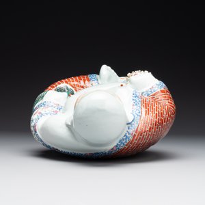 A Chinese famille rose Buddha, Zhu Mao Ji Zao 朱茂記造 mark, Republic — foto 3