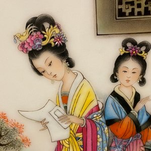 A Chinese famille rose cong vase, signed Zhang Songmao, dated 2002 — 照片 10