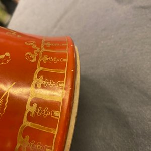 A Chinese famille rose coral red-ground vase, Qianlong mark, Republic — photo 17