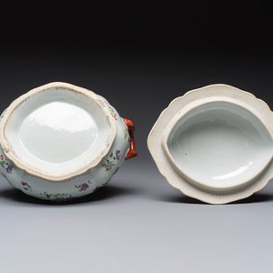 A Chinese famille rose covered tureen and stand with floral design, Qianlong — photo 11
