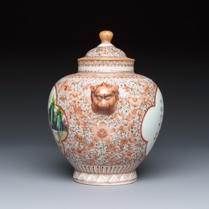 A Chinese famille rose covered vase with figures and a poem — photo 3