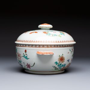 A Chinese famille rose ‘Crane in a Garden’ tureen and cover, Qianlong — photo 4
