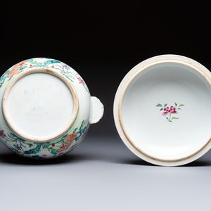 A Chinese famille rose ‘Crane in a Garden’ tureen and cover, Qianlong — photo 8