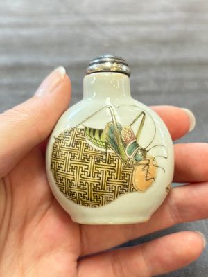 A Chinese famille rose 'cricket' snuff bottle, Daoguang mark and of the period — 照片 3