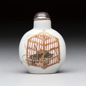 A Chinese famille rose 'cricket' snuff bottle, Daoguang mark and of the period — 照片 4