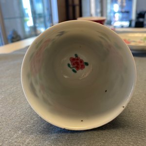 A Chinese famille rose cup and saucer with a bird on a blossoming branch, Yongzheng — photo 17