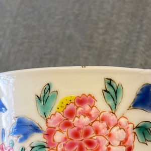 A Chinese famille rose cup and saucer with a bird on a blossoming branch, Yongzheng — photo 19