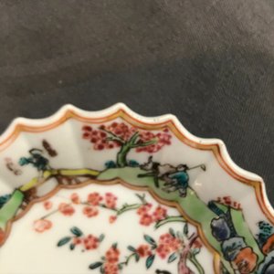 A Chinese famille rose cup and saucer with fishermen, Yongzheng — photo 13