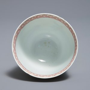 A Chinese famille rose cup and saucer with roosters, Yongzheng — photo 8