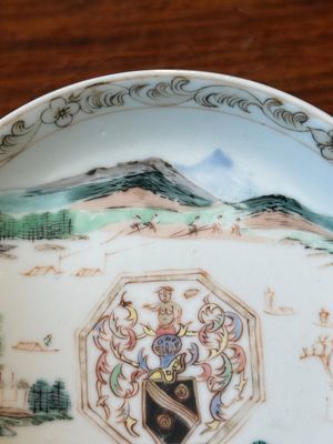 A Chinese famille rose cup and saucer with the arms of Beekman of Zeeland for the Dutch market, Yongzheng — photo 11