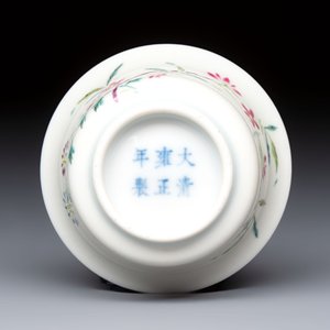 A Chinese famille rose cup with floral design, Yongzheng mark, 19/20th C. — foto 6
