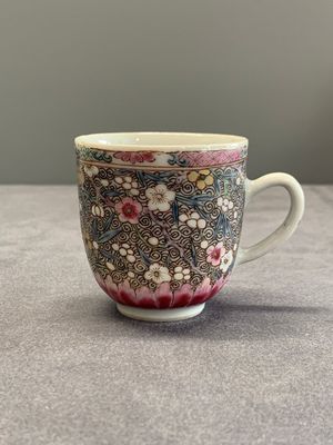 A Chinese famille rose dish, a teapot, a milk jug and a cup, Yongzheng/Qianlong — photo 19