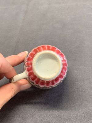 A Chinese famille rose dish, a teapot, a milk jug and a cup, Yongzheng/Qianlong — photo 22