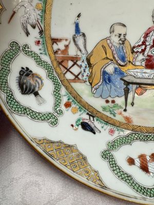 A Chinese famille rose 'Doctor's Visit' plate after Cornelis Pronk, Qianlong — photo 2
