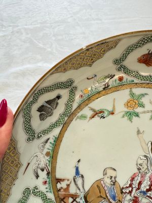 A Chinese famille rose 'Doctor's Visit' plate after Cornelis Pronk, Qianlong — photo 3