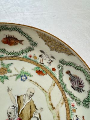 A Chinese famille rose 'Doctor's Visit' plate after Cornelis Pronk, Qianlong — photo 5