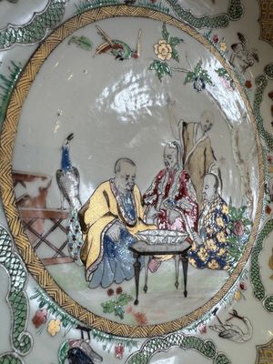 A Chinese famille rose 'Doctor's Visit' plate after Cornelis Pronk, Qianlong — photo 6