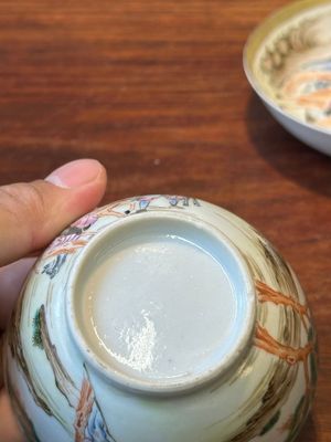 A Chinese famille rose 'Don Quixote' cup and saucer, 18/19th C. — 照片 17