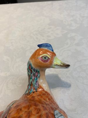 A Chinese famille rose duck-shaped tureen and cover, Qianlong — photo 8