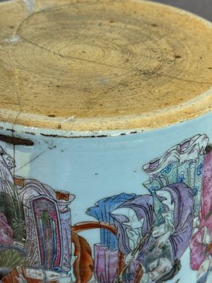 A Chinese famille rose 'Eight Immortals' brush pot, 19th C. — photo 20