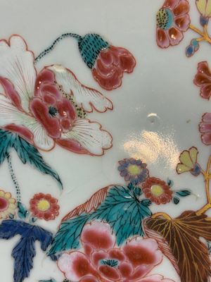 A Chinese famille rose 'faux-bois border' plate, Yongzheng/Qianlong — photo 7