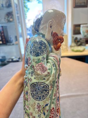 A Chinese famille rose figure of Shoulao, 19th C. — photo 11