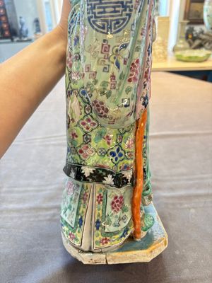 A Chinese famille rose figure of Shoulao, 19th C. — photo 12
