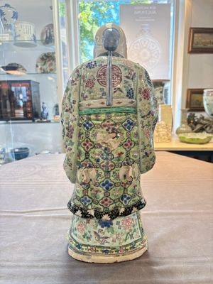 A Chinese famille rose figure of Shoulao, 19th C. — photo 3