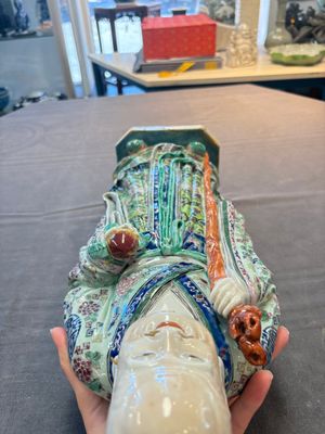 A Chinese famille rose figure of Shoulao, 19th C. — photo 6