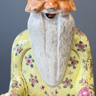 A Chinese famille rose figure of Shoulao — photo 3